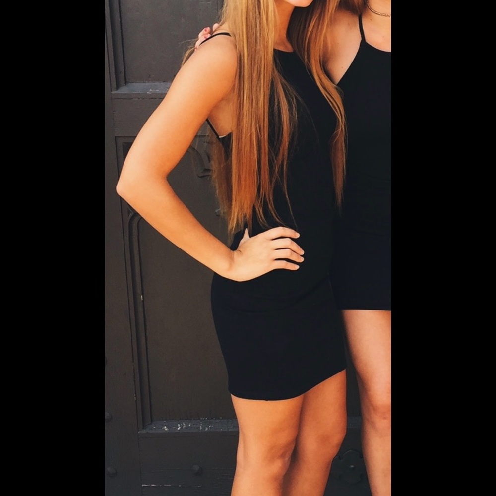 Black midi Lulus dress size XS